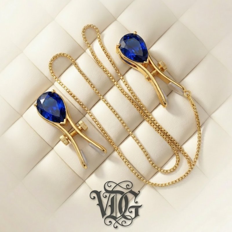 Pinces de Sein « Éclat Saphir »